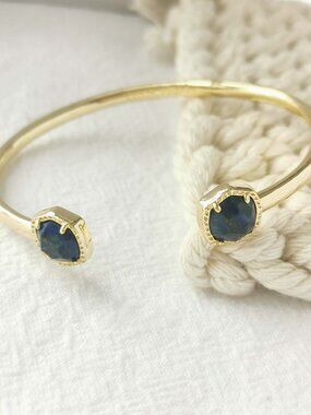 Kendra Scott Davie Gold Cobalt Howlite Cuff Bracelet